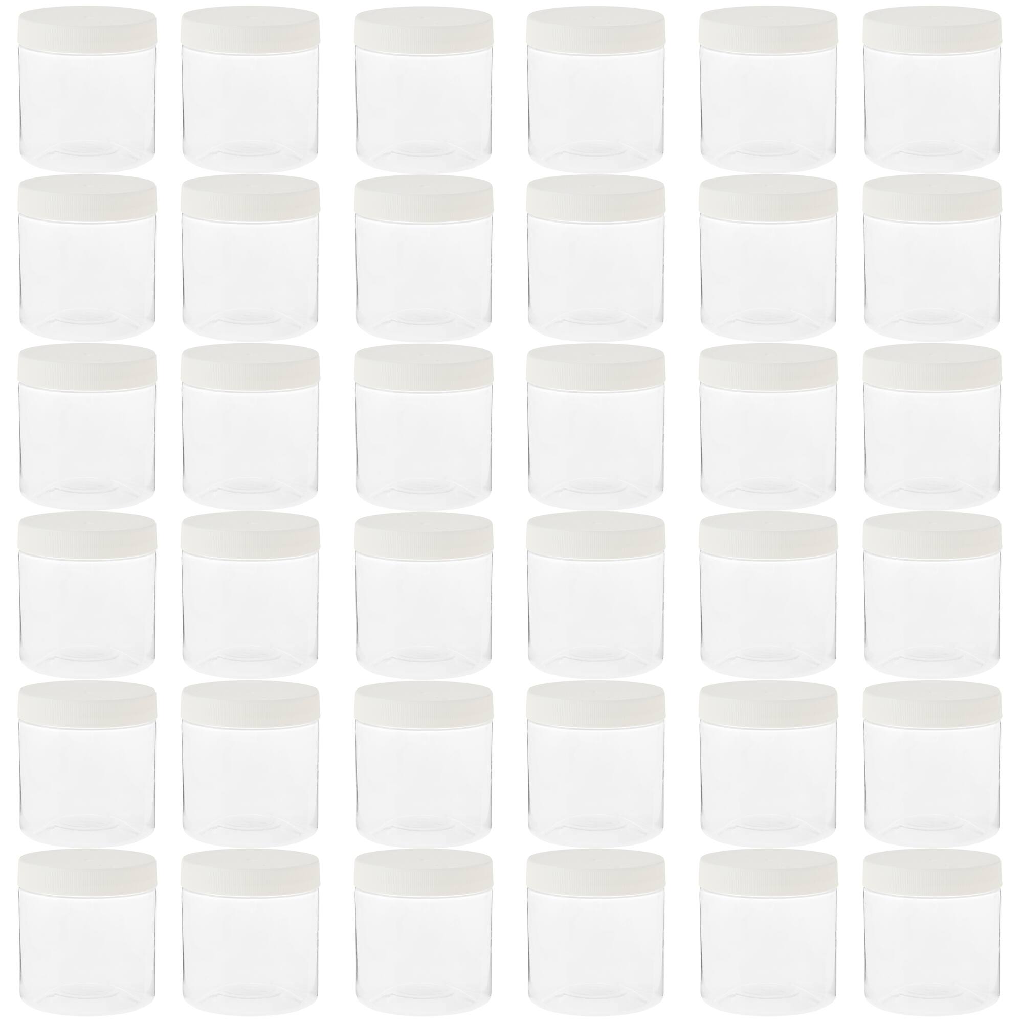 36 Pack: Plastic Storage Jar by Simply Tidy™, 8oz.